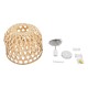 GLOBOSTAR® MANGEA 00715 Boho Κρεμαστό Φωτιστικό Οροφής με Ντουί 1 x E27 AC 220-240V IP20 - Μπεζ - Μ32 x Π32 x Υ30cm
