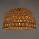 GLOBOSTAR® MANGEA 00716 Boho Κρεμαστό Φωτιστικό Οροφής με Ντουί 1 x E27 AC 220-240V IP20 - Μπεζ - Μ50 x Π50 x Υ35cm
