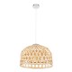 GLOBOSTAR® MANGEA 00716 Boho Κρεμαστό Φωτιστικό Οροφής με Ντουί 1 x E27 AC 220-240V IP20 - Μπεζ - Μ50 x Π50 x Υ35cm