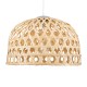 GLOBOSTAR® MANGEA 00716 Boho Κρεμαστό Φωτιστικό Οροφής με Ντουί 1 x E27 AC 220-240V IP20 - Μπεζ - Μ50 x Π50 x Υ35cm