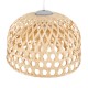GLOBOSTAR® MANGEA 00716 Boho Κρεμαστό Φωτιστικό Οροφής με Ντουί 1 x E27 AC 220-240V IP20 - Μπεζ - Μ50 x Π50 x Υ35cm