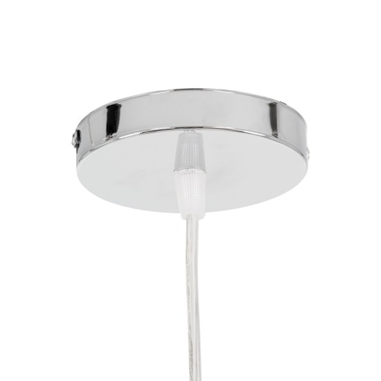 GLOBOSTAR® MANGEA 00716 Boho Κρεμαστό Φωτιστικό Οροφής με Ντουί 1 x E27 AC 220-240V IP20 - Μπεζ - Μ50 x Π50 x Υ35cm