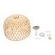 GLOBOSTAR® MANGEA 00716 Boho Κρεμαστό Φωτιστικό Οροφής με Ντουί 1 x E27 AC 220-240V IP20 - Μπεζ - Μ50 x Π50 x Υ35cm