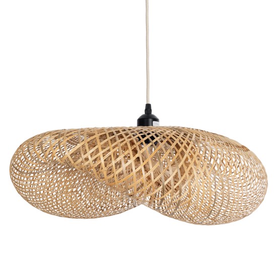 GLOBOSTAR® MEXICO 00719 Boho Κρεμαστό Φωτιστικό Οροφής με Ντουί 1 x E27 AC 220-240V IP20 - Μπεζ - Μ65 x Π46 x Υ30cm GLOBOSTAR® MEXICO 00719 Boho Κρεμαστό Φωτιστικό Οροφής με Ντουί 1 x E27 AC 220-240V IP20 - Μπεζ - Μ65 x Π46 x Υ30cm