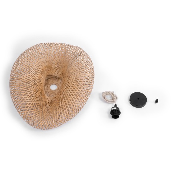 GLOBOSTAR® MEXICO 00719 Boho Κρεμαστό Φωτιστικό Οροφής με Ντουί 1 x E27 AC 220-240V IP20 - Μπεζ - Μ65 x Π46 x Υ30cm GLOBOSTAR® MEXICO 00719 Boho Κρεμαστό Φωτιστικό Οροφής με Ντουί 1 x E27 AC 220-240V IP20 - Μπεζ - Μ65 x Π46 x Υ30cm