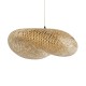 GLOBOSTAR® MEXICO 00720 Boho Κρεμαστό Φωτιστικό Οροφής με Ντουί 1 x E27 AC 220-240V IP20 - Μπεζ - Μ85 x Π55 x Υ36cm
