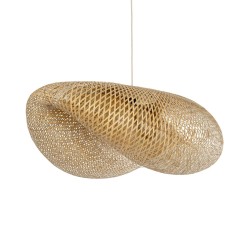 GLOBOSTAR® MEXICO 00721 Boho Κρεμαστό Φωτιστικό Οροφής με Ντουί 1 x E27 AC 220-240V IP20 - Μπεζ - Μ100 x Π80 x Υ35cm