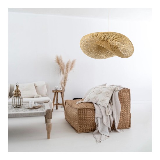 GLOBOSTAR® MEXICO 00721 Boho Κρεμαστό Φωτιστικό Οροφής με Ντουί 1 x E27 AC 220-240V IP20 - Μπεζ - Μ100 x Π80 x Υ35cm GLOBOSTAR® MEXICO 00721 Boho Κρεμαστό Φωτιστικό Οροφής με Ντουί 1 x E27 AC 220-240V IP20 - Μπεζ - Μ100 x Π80 x Υ35cm