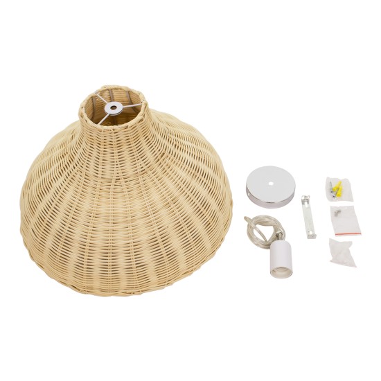 GLOBOSTAR® MAYOTTE 00724 Boho Κρεμαστό Φωτιστικό Οροφής με Ντουί 1 x E27 AC 220-240V IP20 - Μπεζ - Μ40 x Π40 x Υ28cm GLOBOSTAR® MAYOTTE 00724 Boho Κρεμαστό Φωτιστικό Οροφής με Ντουί 1 x E27 AC 220-240V IP20 - Μπεζ - Μ40 x Π40 x Υ28cm