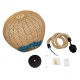 GLOBOSTAR® SIMON 00727 Boho Κρεμαστό Φωτιστικό Οροφής με Ντουί 1 x E27 AC 220-240V IP20 - Μπεζ & Μπλε - Μ50 x Π50 x Y47cm GLOBOSTAR® SIMON 00727 Boho Κρεμαστό Φωτιστικό Οροφής με Ντουί 1 x E27 AC 220-240V IP20 - Μπεζ & Μπλε - Μ50 x Π50 x Y47cm