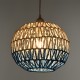 GLOBOSTAR® SANTOR 00728 Boho Κρεμαστό Φωτιστικό Οροφής με Ντουί 1 x E27 AC 220-240V IP20 - Λευκό & Μπλε - Μ30 x Π30 x Υ30cm GLOBOSTAR® SANTOR 00728 Boho Κρεμαστό Φωτιστικό Οροφής με Ντουί 1 x E27 AC 220-240V IP20 - Λευκό & Μπλε - Μ30 x Π30 x Υ30cm