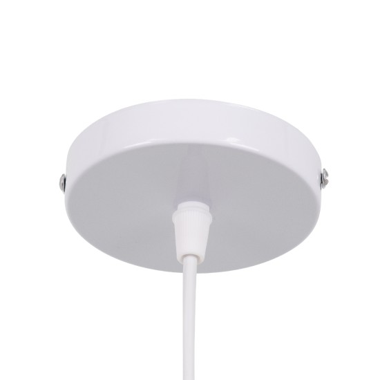 GLOBOSTAR® SANTOR 00728 Boho Κρεμαστό Φωτιστικό Οροφής με Ντουί 1 x E27 AC 220-240V IP20 - Λευκό & Μπλε - Μ30 x Π30 x Υ30cm GLOBOSTAR® SANTOR 00728 Boho Κρεμαστό Φωτιστικό Οροφής με Ντουί 1 x E27 AC 220-240V IP20 - Λευκό & Μπλε - Μ30 x Π30 x Υ30cm