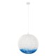 GLOBOSTAR® SANTOR 00729 Boho Κρεμαστό Φωτιστικό Οροφής με Ντουί 1 x E27 AC 220-240V IP20 - Λευκό & Μπλε - Μ50 x Π50 x Y50cm GLOBOSTAR® SANTOR 00729 Boho Κρεμαστό Φωτιστικό Οροφής με Ντουί 1 x E27 AC 220-240V IP20 - Λευκό & Μπλε - Μ50 x Π50 x Y50cm