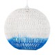 GLOBOSTAR® SANTOR 00729 Boho Κρεμαστό Φωτιστικό Οροφής με Ντουί 1 x E27 AC 220-240V IP20 - Λευκό & Μπλε - Μ50 x Π50 x Y50cm GLOBOSTAR® SANTOR 00729 Boho Κρεμαστό Φωτιστικό Οροφής με Ντουί 1 x E27 AC 220-240V IP20 - Λευκό & Μπλε - Μ50 x Π50 x Y50cm