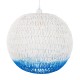 GLOBOSTAR® SANTOR 00729 Boho Κρεμαστό Φωτιστικό Οροφής με Ντουί 1 x E27 AC 220-240V IP20 - Λευκό & Μπλε - Μ50 x Π50 x Y50cm GLOBOSTAR® SANTOR 00729 Boho Κρεμαστό Φωτιστικό Οροφής με Ντουί 1 x E27 AC 220-240V IP20 - Λευκό & Μπλε - Μ50 x Π50 x Y50cm