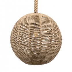 GLOBOSTAR® MANDALA 00731 Boho Κρεμαστό Φωτιστικό Οροφής με Ντουί 1 x E27 AC 220-240V IP20 - Μπεζ - Μ30 x Π30 x Y30cm