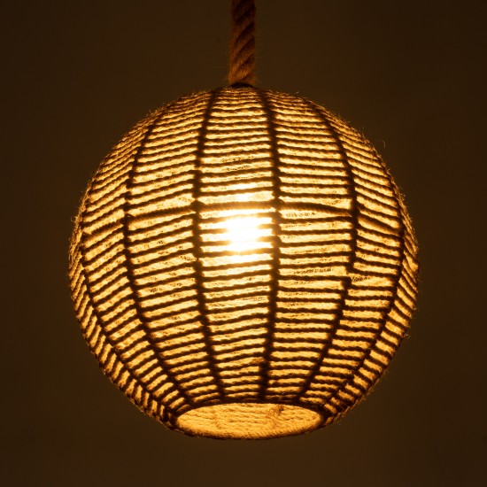 GLOBOSTAR® MANDALA 00731 Boho Κρεμαστό Φωτιστικό Οροφής με Ντουί 1 x E27 AC 220-240V IP20 - Μπεζ - Μ30 x Π30 x Y30cm GLOBOSTAR® MANDALA 00731 Boho Κρεμαστό Φωτιστικό Οροφής με Ντουί 1 x E27 AC 220-240V IP20 - Μπεζ - Μ30 x Π30 x Y30cm