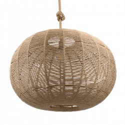 GLOBOSTAR® MANDALA 00732 Boho Κρεμαστό Φωτιστικό Οροφής με Ντουί 1 x E27 AC 220-240V IP20 - Μπεζ - Μ80 x Π80 x Υ60cm