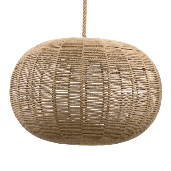 GLOBOSTAR® MANDALA 00732 Boho Κρεμαστό Φωτιστικό Οροφής με Ντουί 1 x E27 AC 220-240V IP20 - Μπεζ - Μ80 x Π80 x Υ60cm