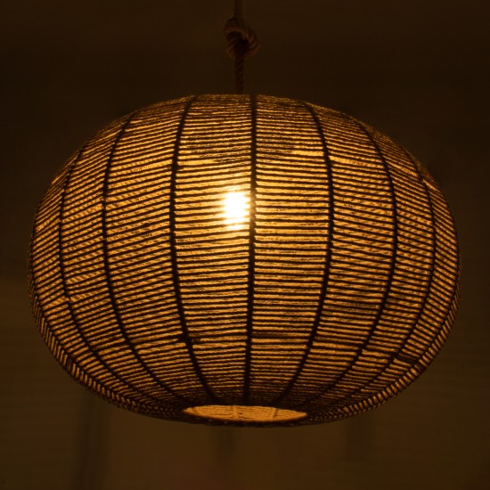 GLOBOSTAR® MANDALA 00732 Boho Κρεμαστό Φωτιστικό Οροφής με Ντουί 1 x E27 AC 220-240V IP20 - Μπεζ - Μ80 x Π80 x Υ60cm