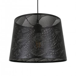 GLOBOSTAR® SPARKLE 00733 Μοντέρνο Κρεμαστό Φωτιστικό Οροφής με Ντουί 1 x E27 AC 220-240V IP20 - Μαύρο - Μ35 x Π35 x Υ26cm