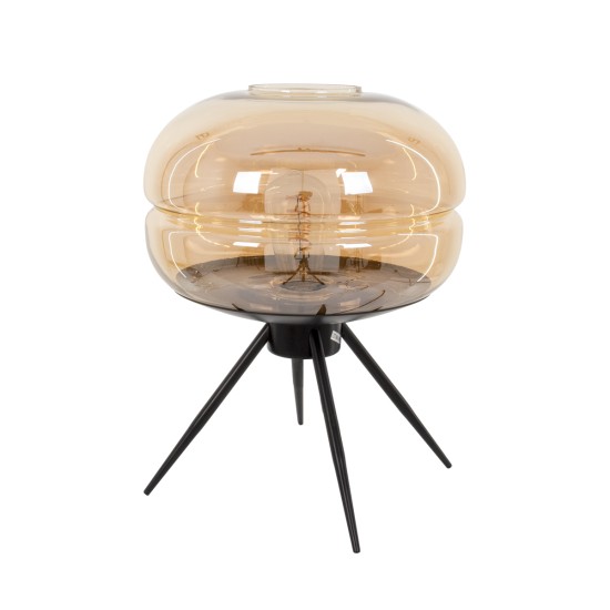 GLOBOSTAR® JAVAN 00737 Μοντέρνο Επιτραπέζιο Φωτιστικό Πορτατίφ με Ντουί 1 x E27 AC 220-240V IP20 - Μελί & Μαύρο - Μ30 x Π30 x Y40cm GLOBOSTAR® JAVAN 00737 Μοντέρνο Επιτραπέζιο Φωτιστικό Πορτατίφ με Ντουί 1 x E27 AC 220-240V IP20 - Μελί & Μαύρο - Μ30 x Π30 x Y40cm