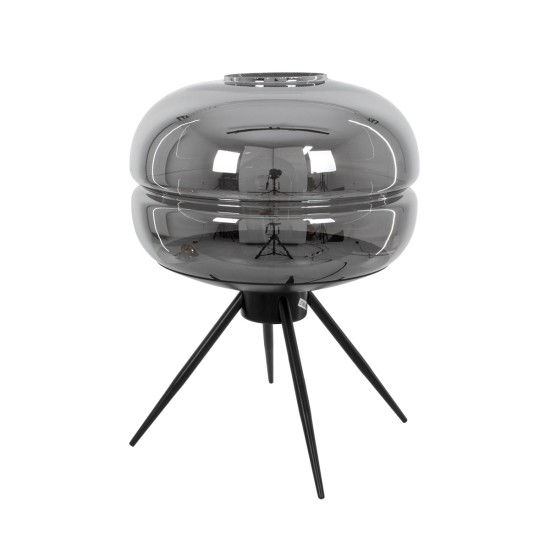GLOBOSTAR® JAVAN 00738 Μοντέρνο Επιτραπέζιο Φωτιστικό Πορτατίφ με Ντουί 1 x E27 AC 220-240V IP20 - Μαύρο Φιμέ & Μαύρο - Μ30 x Π30 x Y40cm GLOBOSTAR® JAVAN 00738 Μοντέρνο Επιτραπέζιο Φωτιστικό Πορτατίφ με Ντουί 1 x E27 AC 220-240V IP20 - Μαύρο Φιμέ & Μαύρο - Μ30 x Π30 x Y40cm