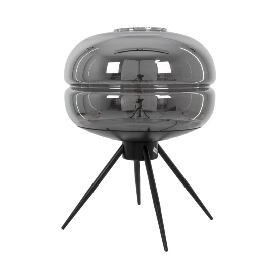GLOBOSTAR® JAVAN 00738 Μοντέρνο Επιτραπέζιο Φωτιστικό Πορτατίφ με Ντουί 1 x E27 AC 220-240V IP20 - Μαύρο Φιμέ & Μαύρο - Μ30 x Π30 x Y40cm GLOBOSTAR® JAVAN 00738 Μοντέρνο Επιτραπέζιο Φωτιστικό Πορτατίφ με Ντουί 1 x E27 AC 220-240V IP20 - Μαύρο Φιμέ & Μαύρο - Μ30 x Π30 x Y40cm