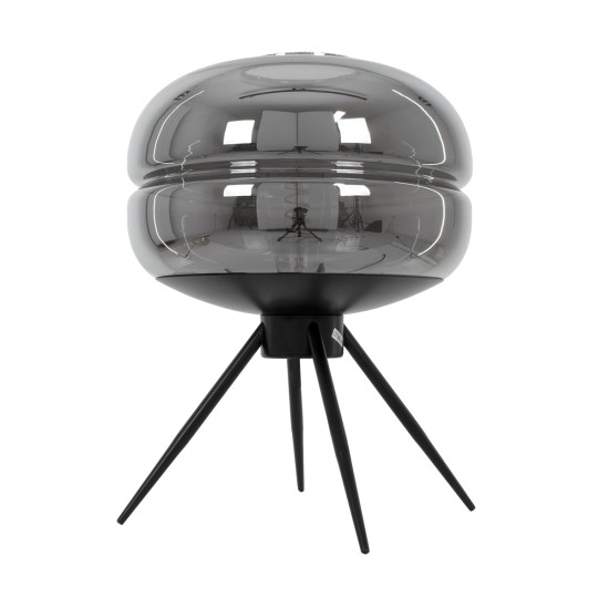 GLOBOSTAR® JAVAN 00738 Μοντέρνο Επιτραπέζιο Φωτιστικό Πορτατίφ με Ντουί 1 x E27 AC 220-240V IP20 - Μαύρο Φιμέ & Μαύρο - Μ30 x Π30 x Y40cm GLOBOSTAR® JAVAN 00738 Μοντέρνο Επιτραπέζιο Φωτιστικό Πορτατίφ με Ντουί 1 x E27 AC 220-240V IP20 - Μαύρο Φιμέ & Μαύρο - Μ30 x Π30 x Y40cm