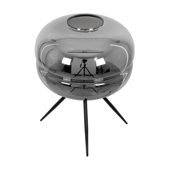 GLOBOSTAR® JAVAN 00738 Μοντέρνο Επιτραπέζιο Φωτιστικό Πορτατίφ με Ντουί 1 x E27 AC 220-240V IP20 - Μαύρο Φιμέ & Μαύρο - Μ30 x Π30 x Y40cm GLOBOSTAR® JAVAN 00738 Μοντέρνο Επιτραπέζιο Φωτιστικό Πορτατίφ με Ντουί 1 x E27 AC 220-240V IP20 - Μαύρο Φιμέ & Μαύρο - Μ30 x Π30 x Y40cm