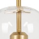 GLOBOSTAR® AVERY 00741 Μοντέρνο Κρεμαστό Φωτιστικό Οροφής με Ντουί 1 x E27 AC 220-240V IP20 - Διάφανο & Χρυσό - Μ15 x Π15 x Υ60cm