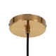 GLOBOSTAR® AVERY 00741 Μοντέρνο Κρεμαστό Φωτιστικό Οροφής με Ντουί 1 x E27 AC 220-240V IP20 - Διάφανο & Χρυσό - Μ15 x Π15 x Υ60cm