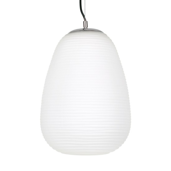 GLOBOSTAR® FREYA 00745 Μοντέρνο Κρεμαστό Φωτιστικό Οροφής με Ντουί 1 x E27 AC 220-240V IP20 - Λευκό & Ασημί - Μ24 x Π24 x Υ35cm GLOBOSTAR® FREYA 00745 Μοντέρνο Κρεμαστό Φωτιστικό Οροφής με Ντουί 1 x E27 AC 220-240V IP20 - Λευκό & Ασημί - Μ24 x Π24 x Υ35cm