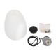 GLOBOSTAR® FREYA 00745 Μοντέρνο Κρεμαστό Φωτιστικό Οροφής με Ντουί 1 x E27 AC 220-240V IP20 - Λευκό & Ασημί - Μ24 x Π24 x Υ35cm GLOBOSTAR® FREYA 00745 Μοντέρνο Κρεμαστό Φωτιστικό Οροφής με Ντουί 1 x E27 AC 220-240V IP20 - Λευκό & Ασημί - Μ24 x Π24 x Υ35cm