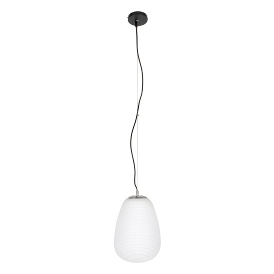 GLOBOSTAR® FREYA 00745 Μοντέρνο Κρεμαστό Φωτιστικό Οροφής με Ντουί 1 x E27 AC 220-240V IP20 - Λευκό & Ασημί - Μ24 x Π24 x Υ35cm GLOBOSTAR® FREYA 00745 Μοντέρνο Κρεμαστό Φωτιστικό Οροφής με Ντουί 1 x E27 AC 220-240V IP20 - Λευκό & Ασημί - Μ24 x Π24 x Υ35cm