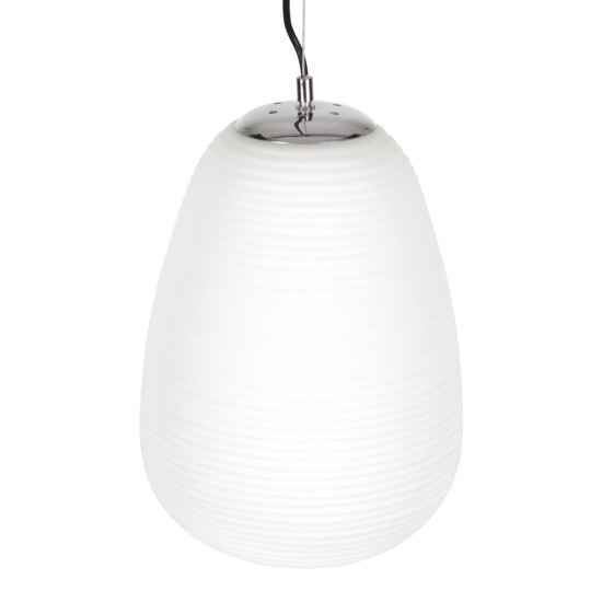 GLOBOSTAR® FREYA 00745 Μοντέρνο Κρεμαστό Φωτιστικό Οροφής με Ντουί 1 x E27 AC 220-240V IP20 - Λευκό & Ασημί - Μ24 x Π24 x Υ35cm GLOBOSTAR® FREYA 00745 Μοντέρνο Κρεμαστό Φωτιστικό Οροφής με Ντουί 1 x E27 AC 220-240V IP20 - Λευκό & Ασημί - Μ24 x Π24 x Υ35cm