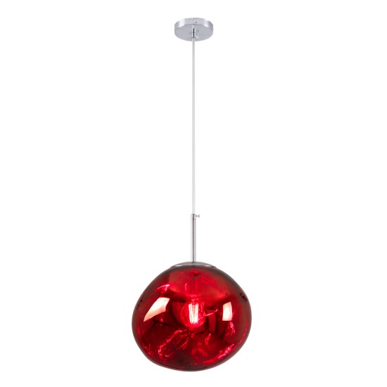 GLOBOSTAR® DIXAR 00762 Μοντέρνο Κρεμαστό Φωτιστικό Οροφής με Ντουί 1 x E27 AC 220-240V IP20 - Κόκκινο - Μ28 x Π28 x Υ40cm GLOBOSTAR® DIXAR 00762 Μοντέρνο Κρεμαστό Φωτιστικό Οροφής με Ντουί 1 x E27 AC 220-240V IP20 - Κόκκινο - Μ28 x Π28 x Υ40cm