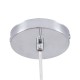 GLOBOSTAR® DIXAR 00763 Μοντέρνο Κρεμαστό Φωτιστικό Οροφής με Ντουί 1 x E27 AC 220-240V IP20 - Κόκκινο & Ασημί - Μ36 x Π36 x Υ45cm