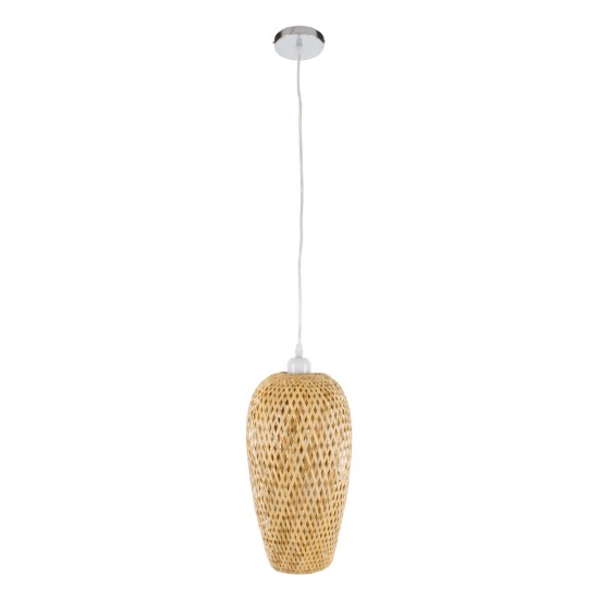 GLOBOSTAR® SAN TROPEZ 00764 Boho Κρεμαστό Φωτιστικό Οροφής με Ντουί 1 x E27 AC 220-240V IP20 - Μπεζ - Μ23 x Π23 x Υ42cm GLOBOSTAR® SAN TROPEZ 00764 Boho Κρεμαστό Φωτιστικό Οροφής με Ντουί 1 x E27 AC 220-240V IP20 - Μπεζ - Μ23 x Π23 x Υ42cm