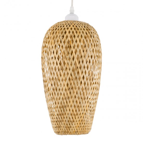 GLOBOSTAR® SAN TROPEZ 00764 Boho Κρεμαστό Φωτιστικό Οροφής με Ντουί 1 x E27 AC 220-240V IP20 - Μπεζ - Μ23 x Π23 x Υ42cm GLOBOSTAR® SAN TROPEZ 00764 Boho Κρεμαστό Φωτιστικό Οροφής με Ντουί 1 x E27 AC 220-240V IP20 - Μπεζ - Μ23 x Π23 x Υ42cm