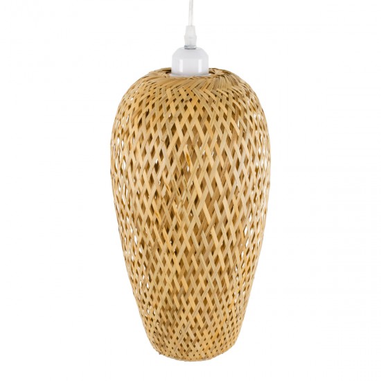 GLOBOSTAR® SAN TROPEZ 00764 Boho Κρεμαστό Φωτιστικό Οροφής με Ντουί 1 x E27 AC 220-240V IP20 - Μπεζ - Μ23 x Π23 x Υ42cm GLOBOSTAR® SAN TROPEZ 00764 Boho Κρεμαστό Φωτιστικό Οροφής με Ντουί 1 x E27 AC 220-240V IP20 - Μπεζ - Μ23 x Π23 x Υ42cm