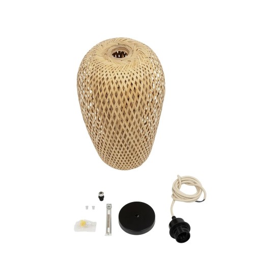 GLOBOSTAR® SAN TROPEZ 00764 Boho Κρεμαστό Φωτιστικό Οροφής με Ντουί 1 x E27 AC 220-240V IP20 - Μπεζ - Μ23 x Π23 x Υ42cm GLOBOSTAR® SAN TROPEZ 00764 Boho Κρεμαστό Φωτιστικό Οροφής με Ντουί 1 x E27 AC 220-240V IP20 - Μπεζ - Μ23 x Π23 x Υ42cm