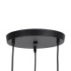 GLOBOSTAR® OLVERO 00773 Μοντέρνο Κρεμαστό Φωτιστικό Οροφής με Ντουί 3 x E27 AC 220-240V IP20 - Μαύρο & Χρυσό - Μ30 x Π30 x Y130cm