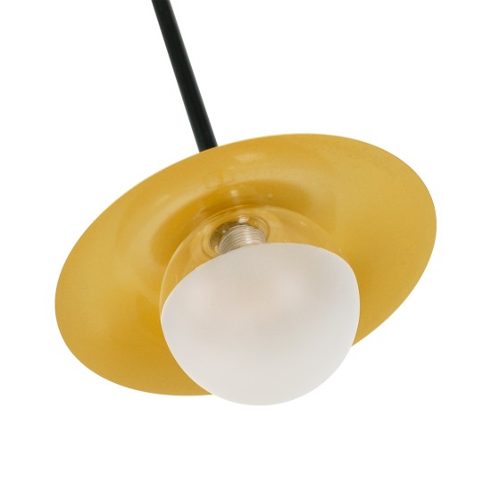 GLOBOSTAR® JOLIET 00780 Μοντέρνο Φωτιστικό Οροφής με Ντουί 6 x G9 AC 220-240V IP20 - Μαύρο & Χρυσό - Μ93 x Π93 x Υ87cm