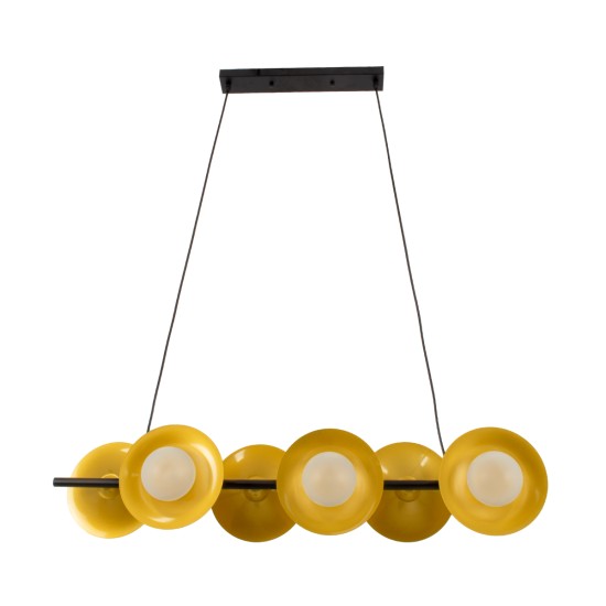 GLOBOSTAR® JOLIET 00783 Μοντέρνο Κρεμαστό Φωτιστικό Οροφής με Ντουί 6 x G9 AC 220-240V IP20 - Μαύρο & Χρυσό - Μ95 x Π28 x Υ20cm GLOBOSTAR® JOLIET 00783 Μοντέρνο Κρεμαστό Φωτιστικό Οροφής με Ντουί 6 x G9 AC 220-240V IP20 - Μαύρο & Χρυσό - Μ95 x Π28 x Υ20cm