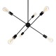 GLOBOSTAR® ZANE 00784 Μοντέρνο Φωτιστικό Οροφής με Ντουί 6 x E27 AC 220-240V IP20 - Μαύρο - Μ70 x Π70 x Υ100cm GLOBOSTAR® ZANE 00784 Μοντέρνο Φωτιστικό Οροφής με Ντουί 6 x E27 AC 220-240V IP20 - Μαύρο - Μ70 x Π70 x Υ100cm