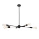 GLOBOSTAR® ZANE 00784 Μοντέρνο Φωτιστικό Οροφής με Ντουί 6 x E27 AC 220-240V IP20 - Μαύρο - Μ70 x Π70 x Υ100cm GLOBOSTAR® ZANE 00784 Μοντέρνο Φωτιστικό Οροφής με Ντουί 6 x E27 AC 220-240V IP20 - Μαύρο - Μ70 x Π70 x Υ100cm