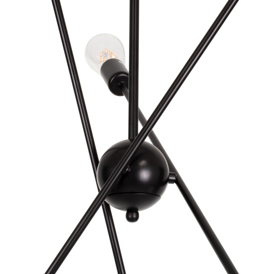 GLOBOSTAR® ZANE 00784 Μοντέρνο Φωτιστικό Οροφής με Ντουί 6 x E27 AC 220-240V IP20 - Μαύρο - Μ70 x Π70 x Υ100cm GLOBOSTAR® ZANE 00784 Μοντέρνο Φωτιστικό Οροφής με Ντουί 6 x E27 AC 220-240V IP20 - Μαύρο - Μ70 x Π70 x Υ100cm