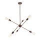 GLOBOSTAR® ZANE 00785 Μοντέρνο Φωτιστικό Οροφής με Ντουί 6 x E27 AC 220-240V IP20 - Χάλκινο - Μ70 x Π70 x Υ100cm GLOBOSTAR® ZANE 00785 Μοντέρνο Φωτιστικό Οροφής με Ντουί 6 x E27 AC 220-240V IP20 - Χάλκινο - Μ70 x Π70 x Υ100cm