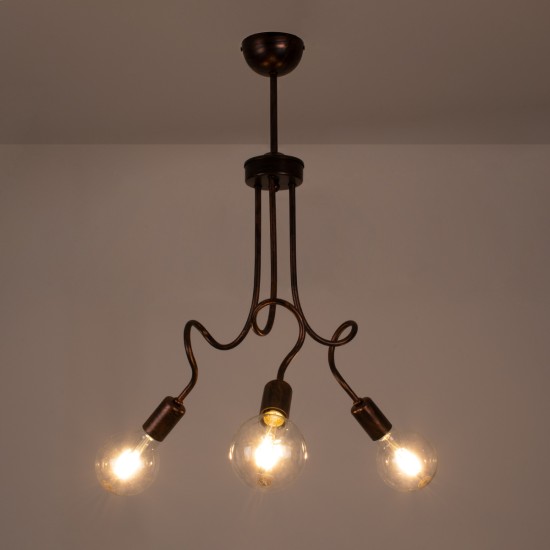GLOBOSTAR® ASPECT 00788 Μοντέρνο Φωτιστικό Οροφής με Ντουί 3 x E27 AC 220-240V IP20 - Χάλκινο - Μ42 x Π42 x Υ60cm GLOBOSTAR® ASPECT 00788 Μοντέρνο Φωτιστικό Οροφής με Ντουί 3 x E27 AC 220-240V IP20 - Χάλκινο - Μ42 x Π42 x Υ60cm
